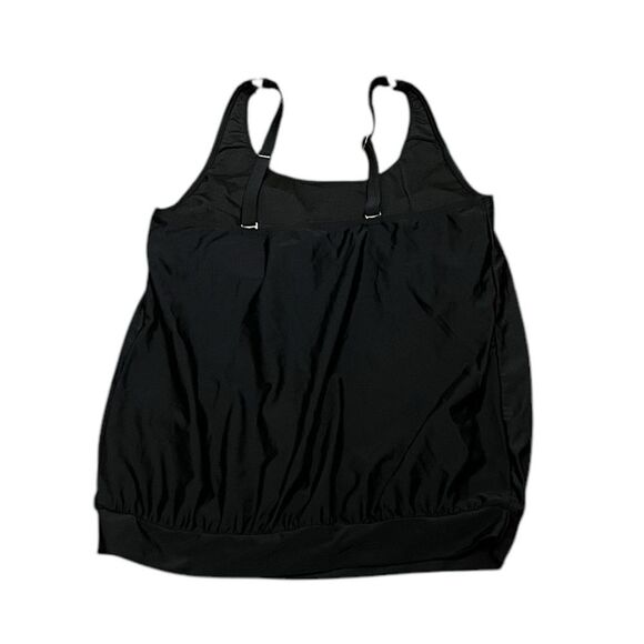 Yonique Black Swim Tankini with Elastic Hem - Picture 5 of 8